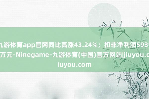 九游体育app官网同比高涨43.24%；扣非净利润5939.96万元-Ninegame-九游体育(中国)官方网站|jiuyou.com