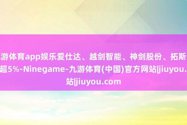 九游体育app娱乐爱仕达、越剑智能、神剑股份、拓斯达等涨超5%-Ninegame-九游体育(中国)官方网站|jiuyou.com