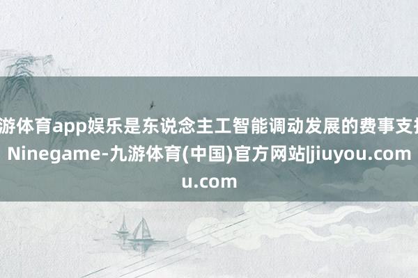 九游体育app娱乐是东说念主工智能调动发展的费事支执-Ninegame-九游体育(中国)官方网站|jiuyou.com